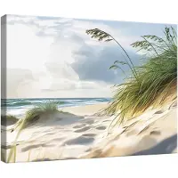 WALLARENA Impression sur toile plage mer moderne 120x80 cm xxl tableau décoration deco murale intissée pour salon chambre cuisine