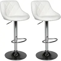 Happy Garden Lot de 2 tabourets de bar blanc JASPER