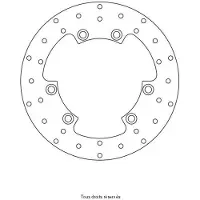 Perftec - Disque De Frein Pour Moto/Quad/Scooter Compatible Suzuki 250x156x134 Nbtrou6xø10,5 Ep6