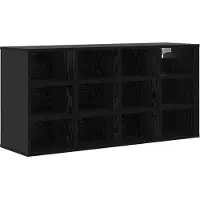 vidaXL Meuble à chaussures avec étagère Chêne noir 103 x 30 x 51 cm