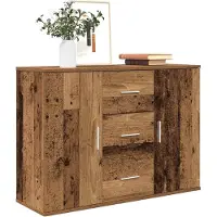 vidaXL Sideboard imitation vieux bois 90x29,5x65 cm Bois composite