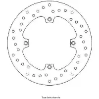 Perftec - Disque De Frein Pour Moto/Quad/Scooter Compatible Ducati 220x125x108,5 Nbtrou4xø8,5 Ep6
