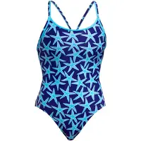 Funkita Diamond Back One Piece Swimsuit Bleu AUS 10 Femme