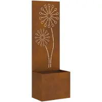 vidaXL Écran de confidentialité de jardin Fretwork Rouillé 50 x 140 cm
