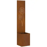 vidaXL Écran de confidentialité de jardin Fretwork Rouillé 32 x 140 cm