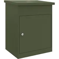 vidaXL Boîte de dépôt de colis Vert olive 44 x 35 x 59 cm Acier