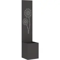 vidaXL Écran de confidentialité de jardin Fretwork Noir 32 x 140 cm