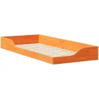 vidaXL Cadre de lit brun cireux 90 x 220 cm Pin massif