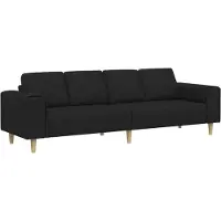 vidaXL Canapé de salon noir 250 x 77 x 76 cm en polyester