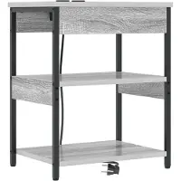 vidaXL Cabinet de chevet Sonoma gris Bois d'ingénierie