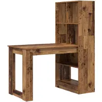 vidaXL Bureau , bois de récupération, panneaux de particules, 122 x 67 x 145 cm