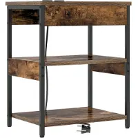 vidaXL Cabinet de chevet Chêne fumé Bois d'ingénierie