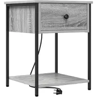 vidaXL Cabinet de chevet Sonoma gris 42 x 41 x 56 cm Bois d'ingénierie