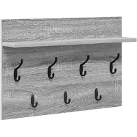 vidaXL Porte-manteau mural avec étagère Sonoma gris 60 x 40 x 12 cm