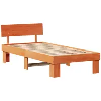 vidaXL Cadre de lit brun cireux 90 x 200 cm Pin massif