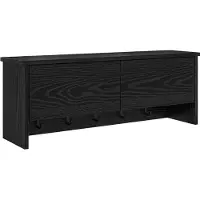vidaXL Porte-manteau mural avec étagère Chêne noir 80 x 20 x 30 cm