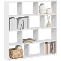 vidaXL Étagère cube murale 12 compartiments blanc bois d'ingénierie