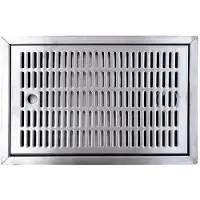 Ich-zapfe Catch tray - CNS for insertion 440 mm x 240 mm including drain connection