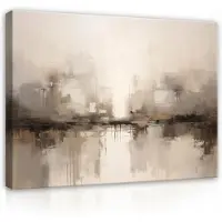 WALLARENA Impression sur toile abstrait moderne 100x75 cm xxl tableau décoration deco murale intissée pour salon chambre cuisine