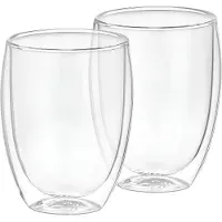Cheffinger Lot 2 Verres Pour Boissons 350ml En Verre Borosilicate Transparent