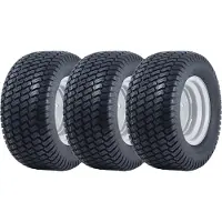 Parnells 20x10.00-10 Roue de tondeuse à gazon 4ply Grass P332 Road Legal 4 Inch PCD Rim (Set of 3)