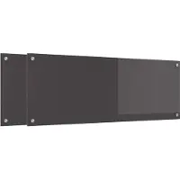 vidaXL Dos de cuisine 2 pcs gris foncé 110 x 40 cm Verre trempé