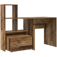 vidaXL Bureau , bois de récupération, panneaux de particules, 131,5 x 50 x 106,5 cm