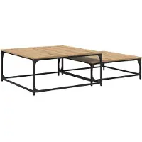 vidaXL Table basse, lot de 2, bois d'ingénierie « Artisan »