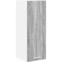 vidaXL Armoire suspendue Riga Gris Sonoma et Blanc 30 x 31 x 80 cm