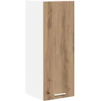 vidaXL Armoire suspendue Riga Chêne Artisan et Blanc 30 x 31 x 80 cm