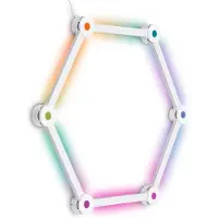Briloner FLOW LED Applique murale intérieure, Intensité lumineuse variable, Télécommande, RGB IC changement de couleur dynamique, Fonction musique, Modulaire, Blanc