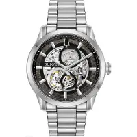 Bulova Sutton Automatic 96A208 Horloge - Staal - Zilverkleurig - 42 mm, Argent, (Horloge analogique, 42 mm)