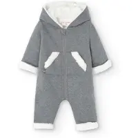 Boboli Play Knit Long Sleeve Pelele Gris 6 Months Enfants