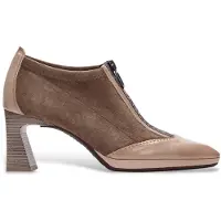 Hispanitas pour femme. HI254324 Chaussures en cuir marron Atlanta (39), 5 à 8 cm, Fermeture éclair, Casuel