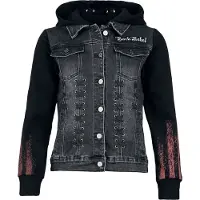 Rock Rebel by EMP Veste en Jean de - Skulls & Details - S - XXL - pour Femme - noir - Taille M