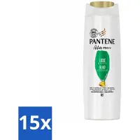 Pantene - Shampooing - Lisse & Soyeux - Nourrit et fortifie - Pour les cheveux crépus - 225 ml - Pack avantage - 15 pièces