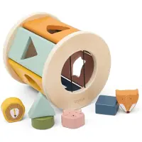 Trixie Rouleau à formes en bois , jouet éducatif multicolore, bois Houten Vormenrol
