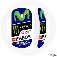 MANIACASE Souris Sans Fil - Monster Energy - Yamaha Eneos - USB Wifi - Compatible Mac et PC - Couleur Blanc
