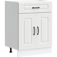 vidaXL Armoire basse de cuisine Kalmar Blanc Matériau dérivé du bois