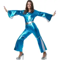 Dressforfun Déguisement Disco Starlet L - Tectake - halloween - carnaval - bleu