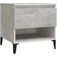 vidaXL Table d'appoint Gris béton 50x46x50 cm Bois d'ingénierie