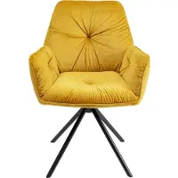 Kare design Chaise Avec Accoudoirs Mila Velours Jaune