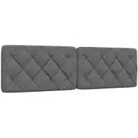 vidaXL Coussin de tête de lit gris foncé 180 cm Tissu