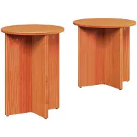 vidaXL Table basse 2 Pcs Marron 41.5 X 41.5 X 41 Cm Lumarko !