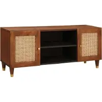 vidaXL Meuble TV avec étagère Marron 105 x 33,5 x 46 cm Bois massif Mango