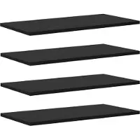 vidaXL Étagère à livres 4 pcs Noir 60 x 30 x 1.5 cm Bois d'ingénierie