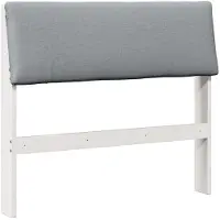 vidaXL Tête de lit rembourrée gris clair 90 cm Pin massif