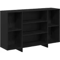 vidaXL Sideboard noir imitation chêne 120 x 30 x 75 cm Bois composite