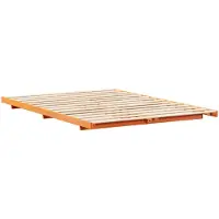 vidaXL Cadre de lit brun cireux 140 x 220 cm Pin massif