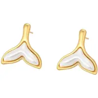 Gaya Boucles d'oreilles or / blanc perle